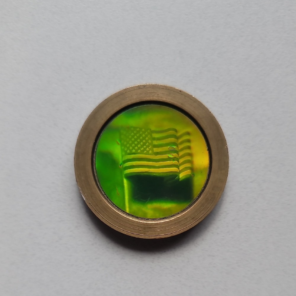 90s Holographic Metal Brass Pog Slammer